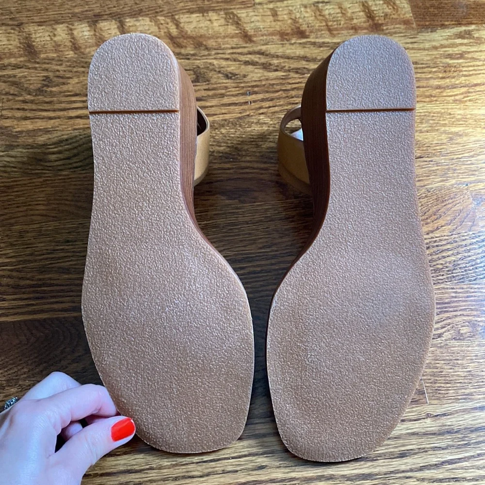 Steve Madden Harleign Wedge Sandal - Cognac - Picture 5 of 7